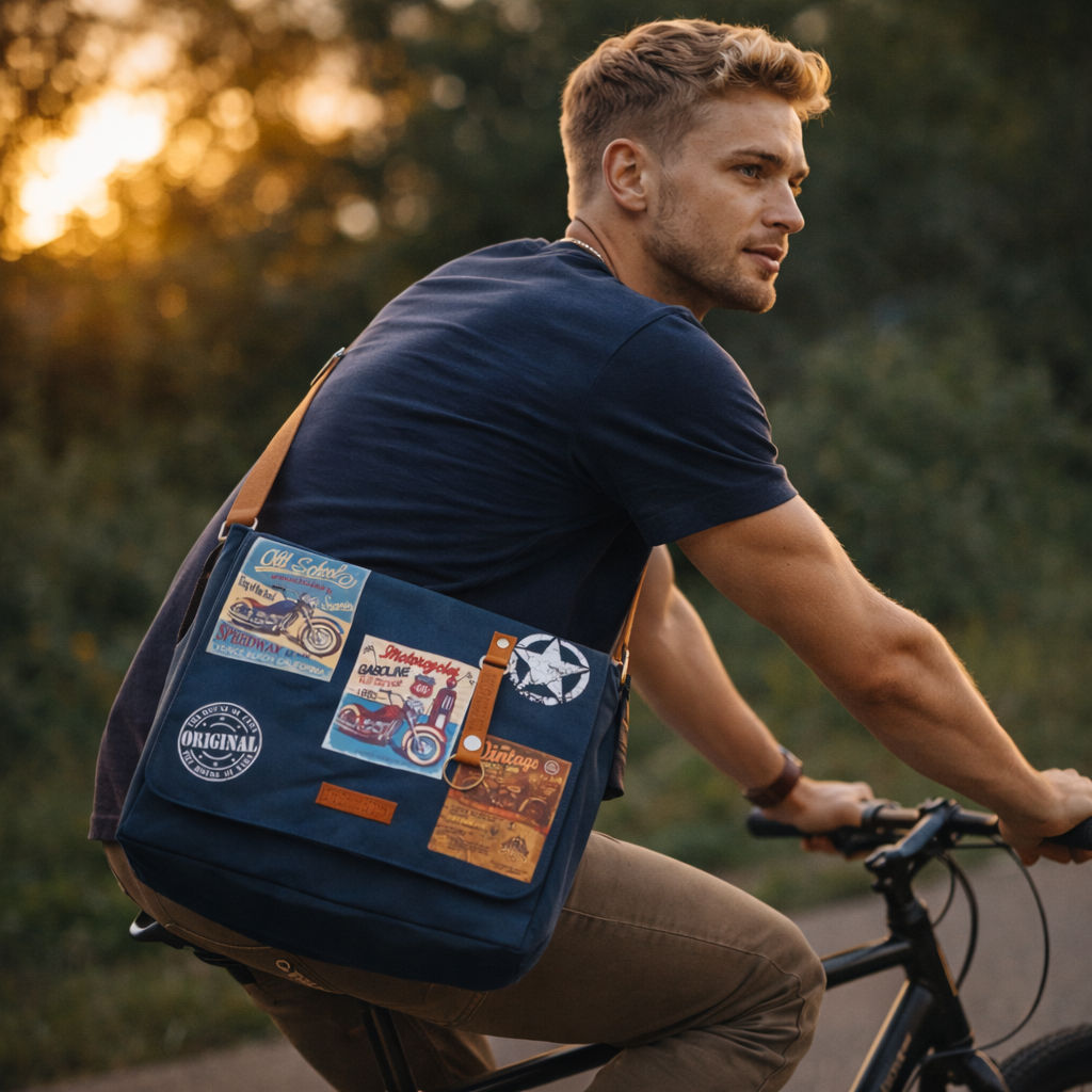 Blue Unisex Laptop Messenger Bag for Everyday Use 143